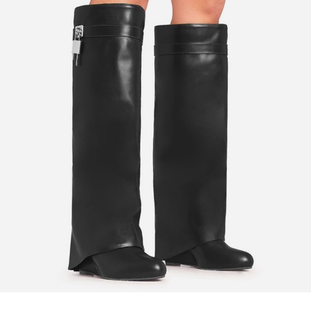 Ego Official I-AM-THE-ONE Black Knee High Boots